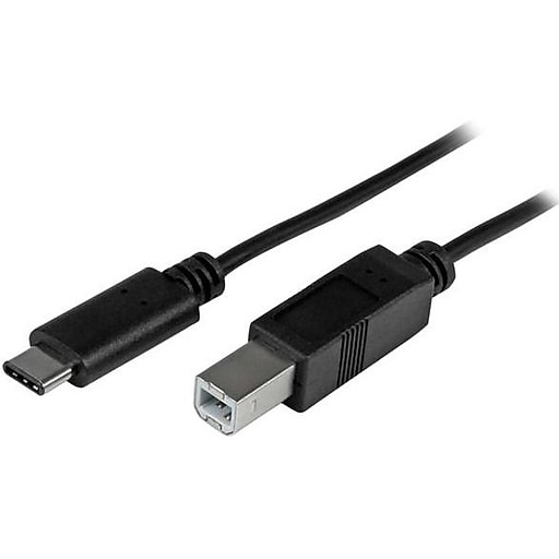 StarTech.com 2m 6 ft USB C to USB B Cable, M/M, USB 2.0, USB Type C Printer Cable, USB 2.0 Type-C Type-B Cable | Staples