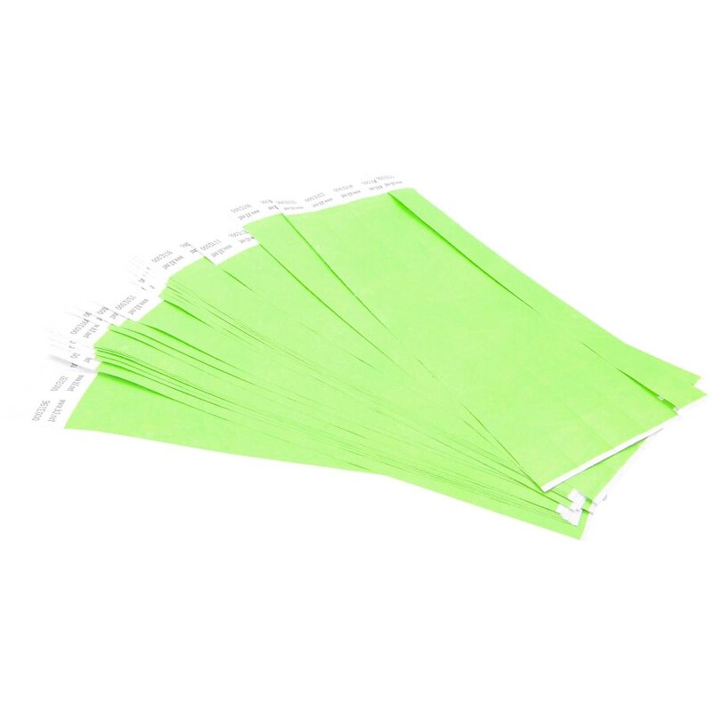 Baumgarten's Security Tear-Resistant Crowd Control Wristbands, Green, 100/Pack (85060) image 1