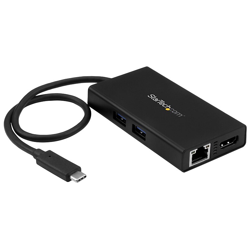 StarTech® USB-C Multifunction Adapter, Black (DKT30CHPD) image 1