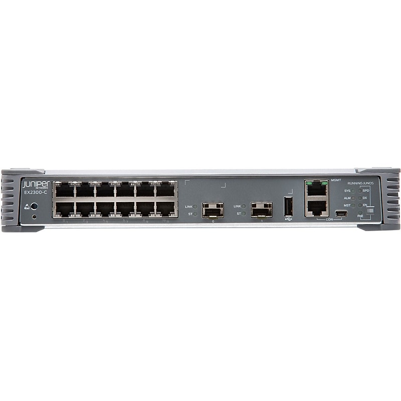 Juniper 12-Port Gigabit Ethernet Managed Switch, 10/100/1000 Mbps (EX2300-C-12P) image 1