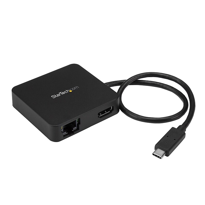 StarTech USB C Multiport Adapter, USB Type C to 4K HDMI / USB 3.0 / Gigabit Ethernet, Powered USB Hub, USB-C to USB Adapter image 1