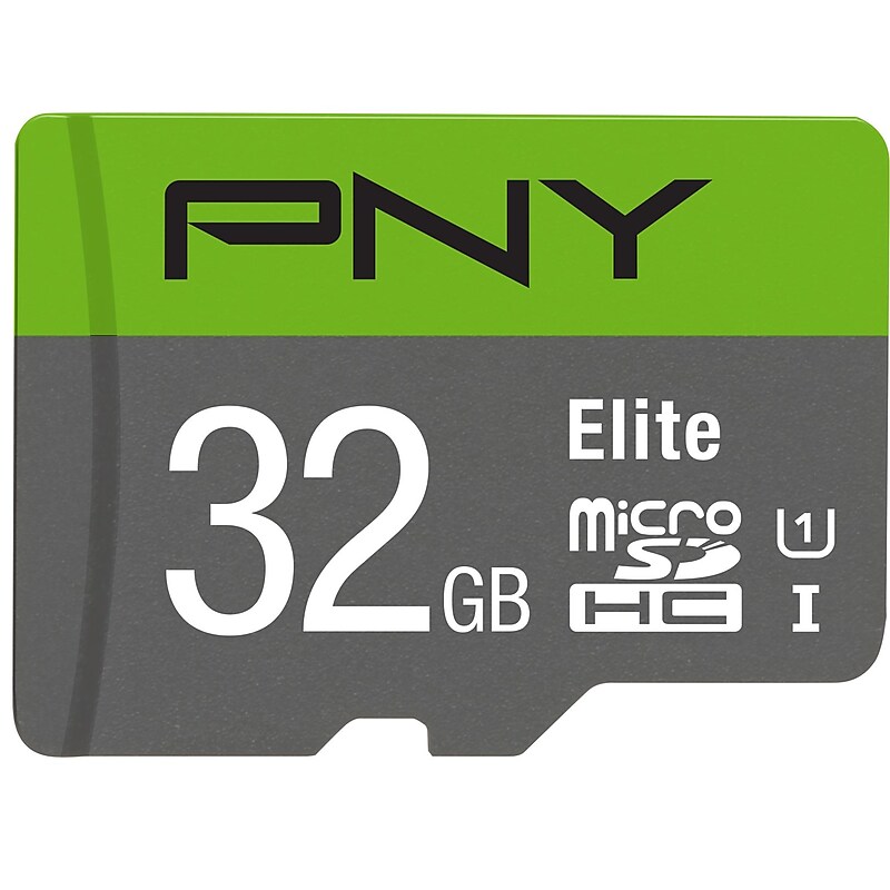 PNY Elite 32GB microSD Memory Card, Class 10 (P-SDU32U185EL-G) image 1