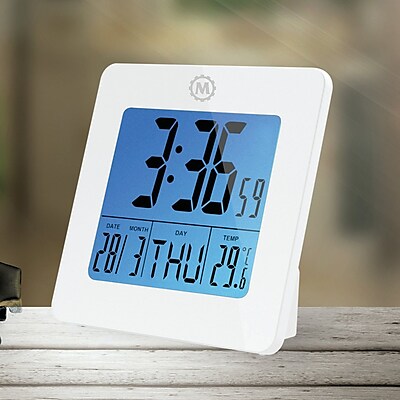 Symple Stuff Desk Clock; White