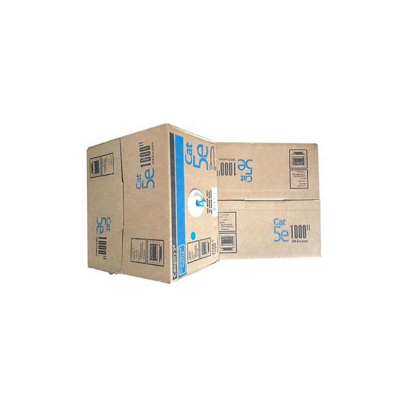 4XEM 1000FT Cat5e UTP Network Patch Cable Roll (Blue) image 1