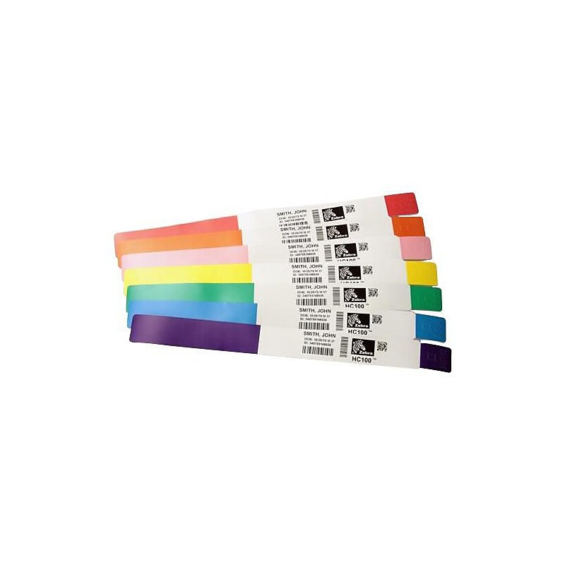 Zebra Z-Band Fun Thermal Transfer Label, 10" x 1", Orange (10012712-6) image 1