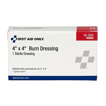 First Aid Only® Burn Dressing, 4" x 4" (16-004)