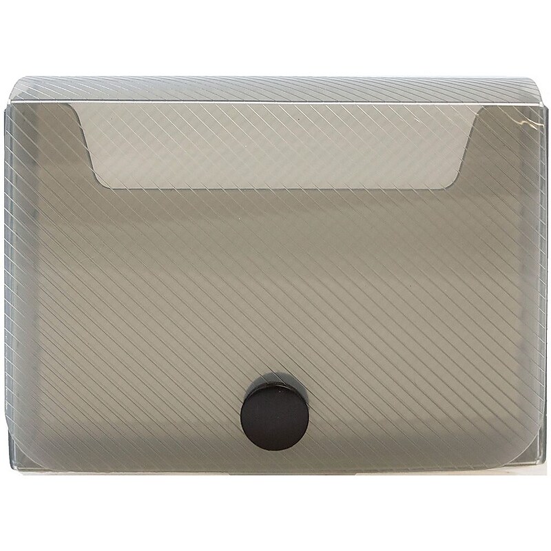 JAM Paper® Large Business Card Holder Case, 2 1/4 x 3 3/4 x 1, Smoke Gray, Sold Individually (245232765) image 1