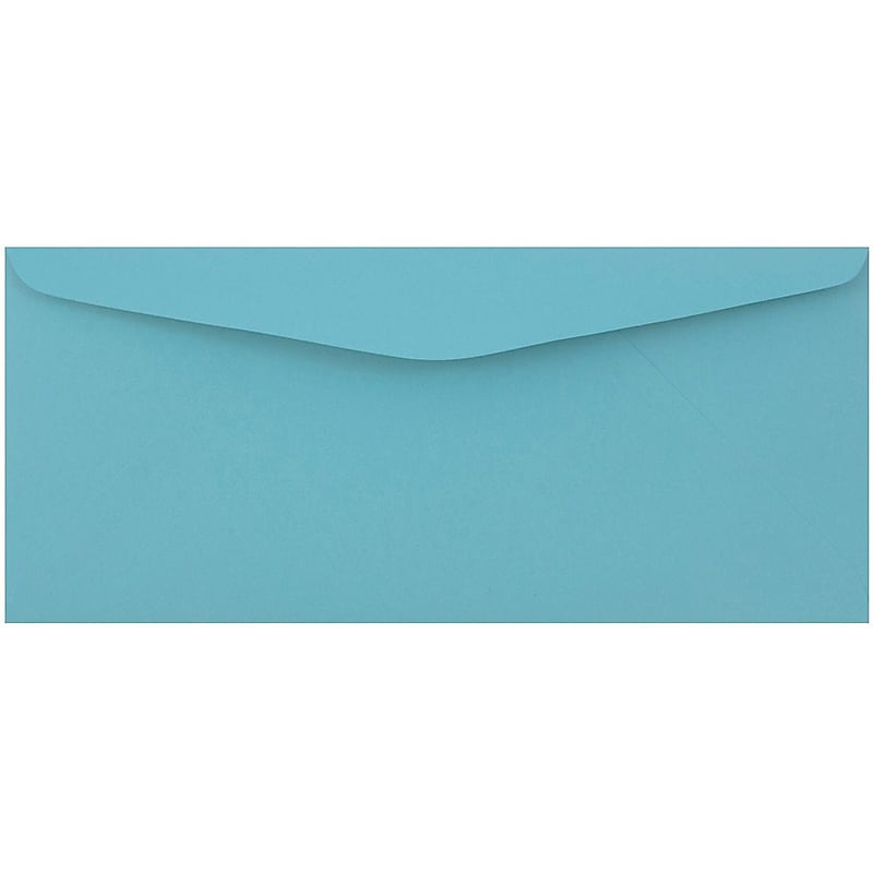 JAM Paper #9 Business Colored Envelopes, 3.875 x 8.875, Blue Recycled, Bulk 1000/Carton (1532897b) image 1