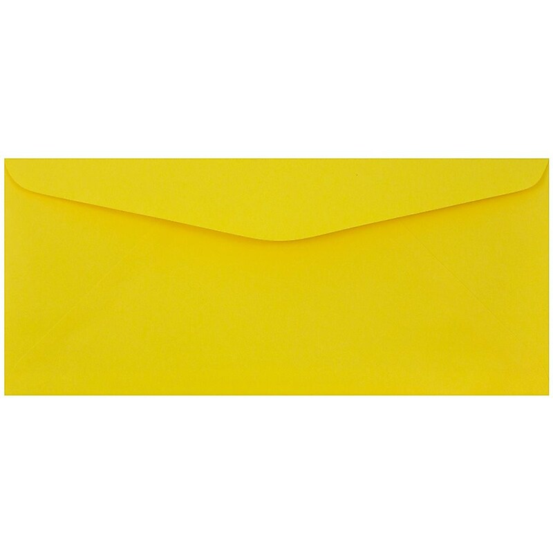 JAM Paper #9 Business Envelope, 3 7/8" x 8 7/8", Yellow, 25/Pack (1532902) image 1