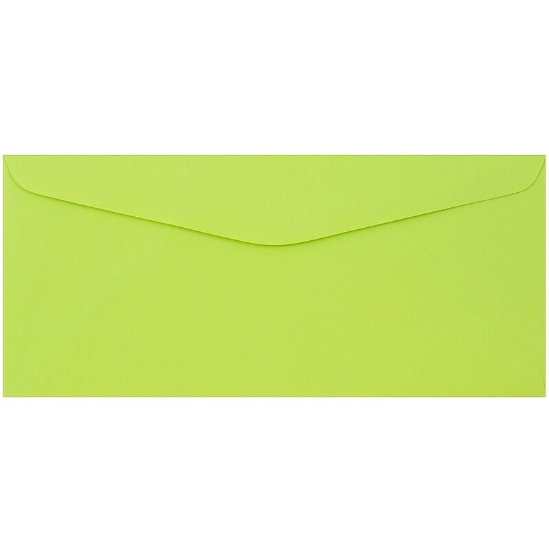 JAM Paper #9 Business Envelope, 3 7/8" x 8 7/8", Ultra Lime Green, 25/Pack (1532898) image 1
