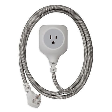 360 Electrical 6 Feet Braided Cord USB, Gray