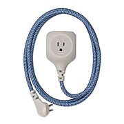 360 Electrical Habitat + USB Harmony Collection 6FT Braided Extension Cord with USB Ports, Summer Twilight