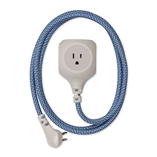 staples extension cord USB WIDE SPACED OUTLET 6FT 