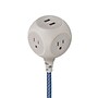 360 Electrical Habitat + USB Harmony Collection 6' Extension Cord, 3-Outlet, Summer Twilight (360461-ST-4ESC1)~#|#~m006276461_sc7