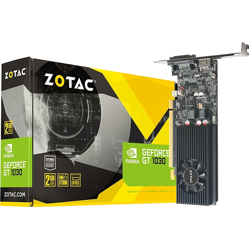 Zotac GeForce GT 1030 Graphic Card, 2 GB GDDR5, Low-profile image 1