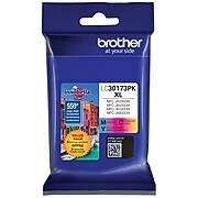 Brother LC30173PK Cyan/Magenta/Yellow High Yield Ink Cartridge, 3/Pack