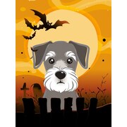 Caroline's Treasures Halloween Spook Vertical Flag; Schnauzer