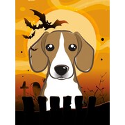 Caroline's Treasures Halloween Spook Vertical Flag; Beagle