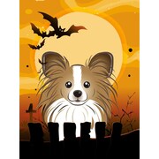 Caroline's Treasures Halloween Spook Vertical Flag; Papillon