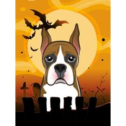 Caroline's Treasures Halloween Spook Vertical Flag; Boxer