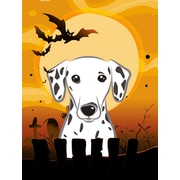 Caroline's Treasures Halloween Spook Vertical Flag; Dalmatian
