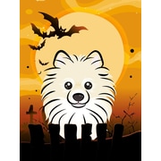 Caroline's Treasures Halloween Spook Vertical Flag; Pomeranian