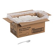 Dixie Plastic Soup Spoon, 5-9/16” Medium-Weight, White, 1000/Pack (PSM21)