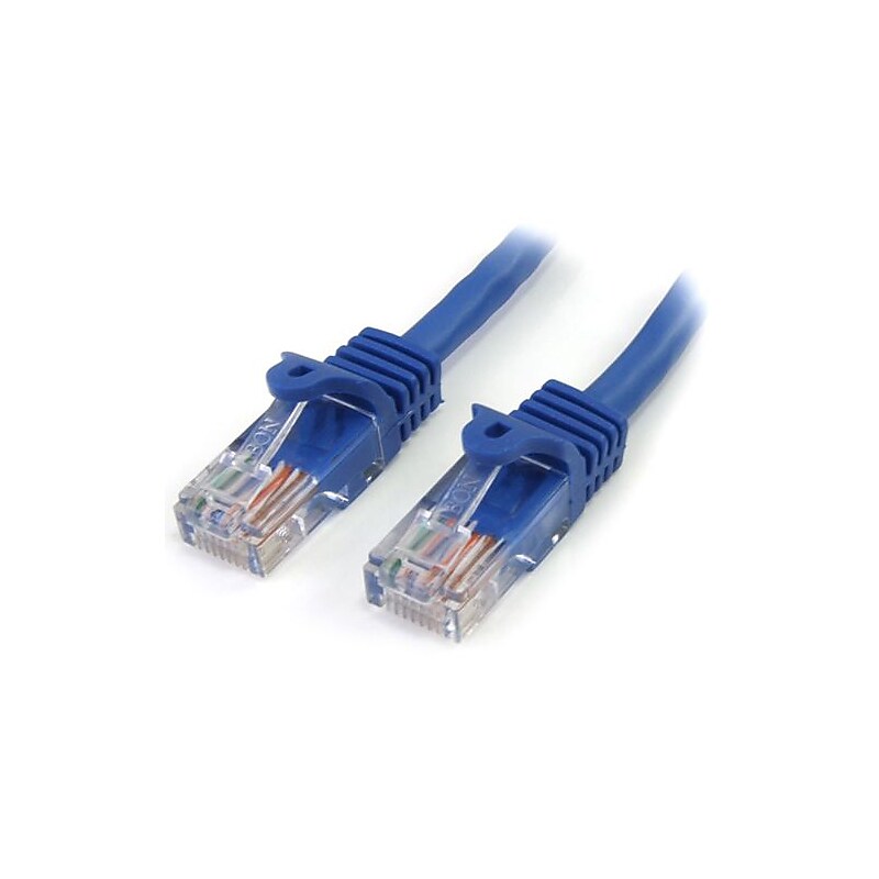 StarTech 12 ft Blue Snagless Cat5e UTP Patch Cable image 1