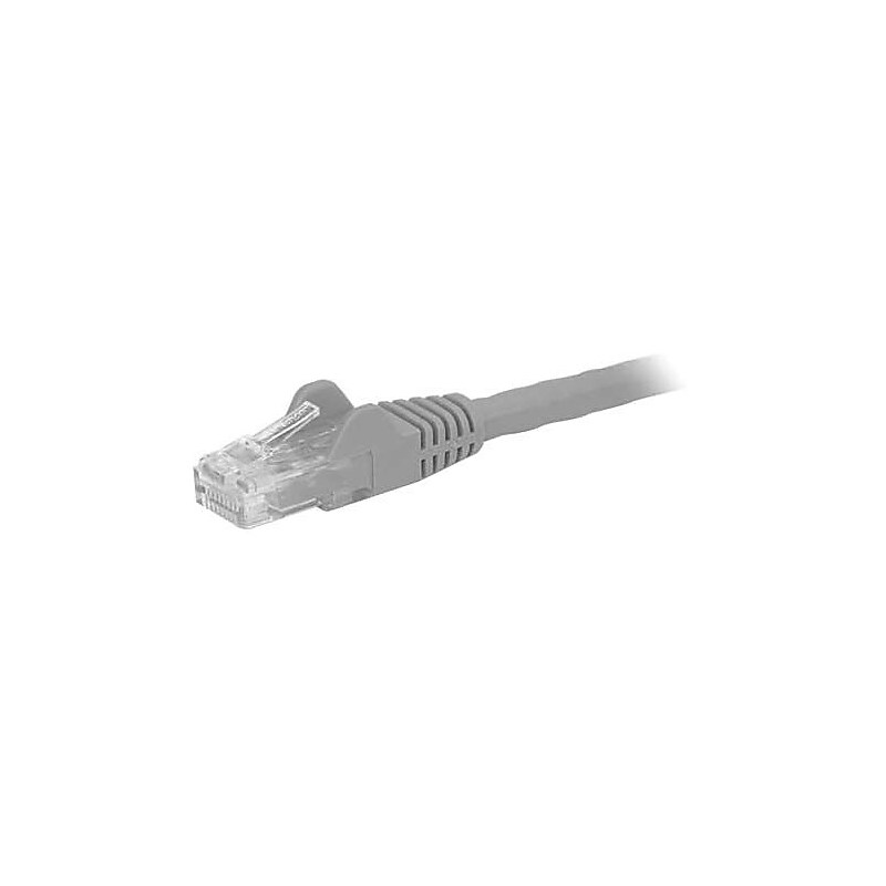 StarTech 1ft Gray Cat6 Patch Cable with Snagless RJ45 Connectors, Short Ethernet Cable, 1 ft Cat 6 UTP Cable image 1