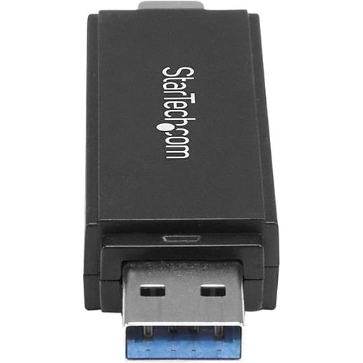 StarTech USB 3.0 Memory Card Reader for SD and microSD Cards, USB-C and USB-A,  Portable USB SD and microSD Card Reader