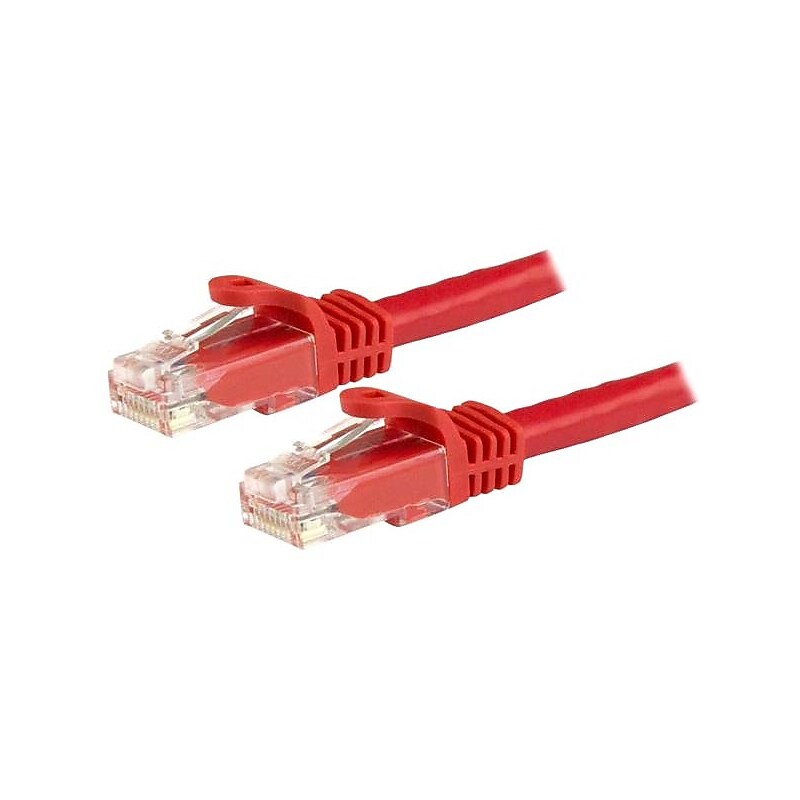 StarTech 2ft Red Cat6 Patch Cable with Snagless RJ45 Connectors, Cat6 Ethernet Cable, 2 ft Cat6 UTP Cable image 1