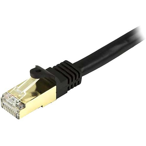 StarTech 30 ft Black Cat6a Shielded Patch Cable, Cat6a Cable