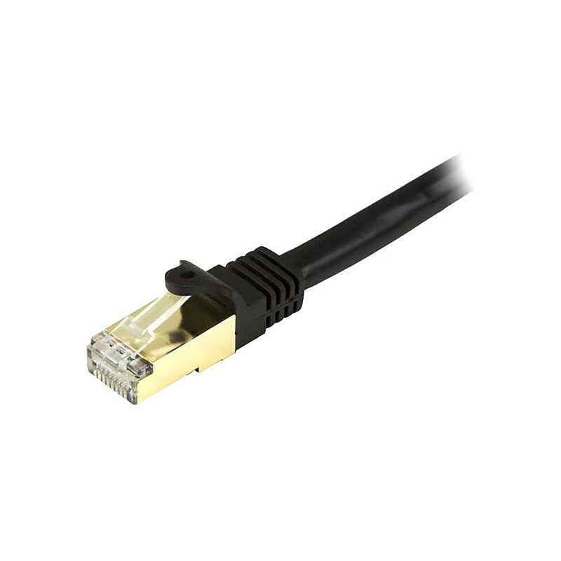 StarTech 6ft Black Cat6a Shielded Patch Cable, Cat6a Ethernet Cable, 6 ft Cat 6a STP Cable, Snagless RJ45 Ethernet Cord image 1