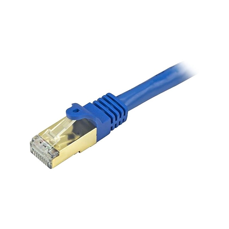 StarTech 15 ft Blue Cat6a Shielded Patch Cable, Cat6a Ethernet Cable, 15ft Cat 6a STP Cable, Snagless RJ45, Long Ethernet Cord image 1