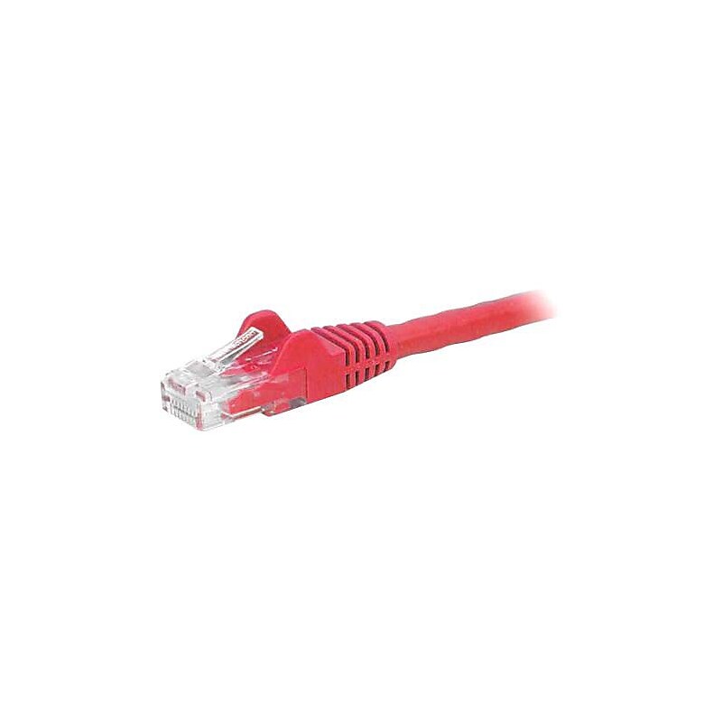 StarTech 1ft Red Cat6 Patch Cable with Snagless RJ45 Connectors, Short Ethernet Cable, 1 ft Cat 6 UTP Cable image 1