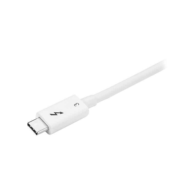 StarTech Thunderbolt 3 Cable, 0.5m / 1 ft, White, 4K 60Hz, 40Gbps, Passive, Thunderbolt Cable, USB Type C Charger image 1