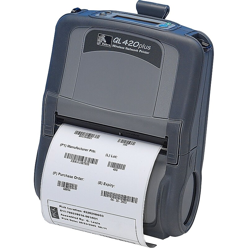 Zebra QL 420Plus Direct Thermal Printer, Monochrome, Portable, Label Print image 1