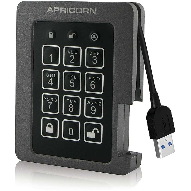 Apricorn Aegis Padlock ASSD-3PL256-240F 240 GB External Solid State Drive image 1