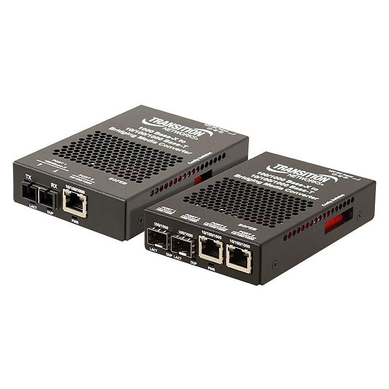 Transition Networks 10/100/1000 Ethernet Media Converter Stand-Alone image 1
