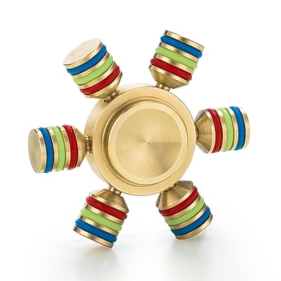 Luxury Metallic 6 Sided Anti Stress Fidget Spinner - Gold