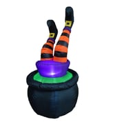 The Holiday Aisle Halloween Inflatable Witch in Pot
