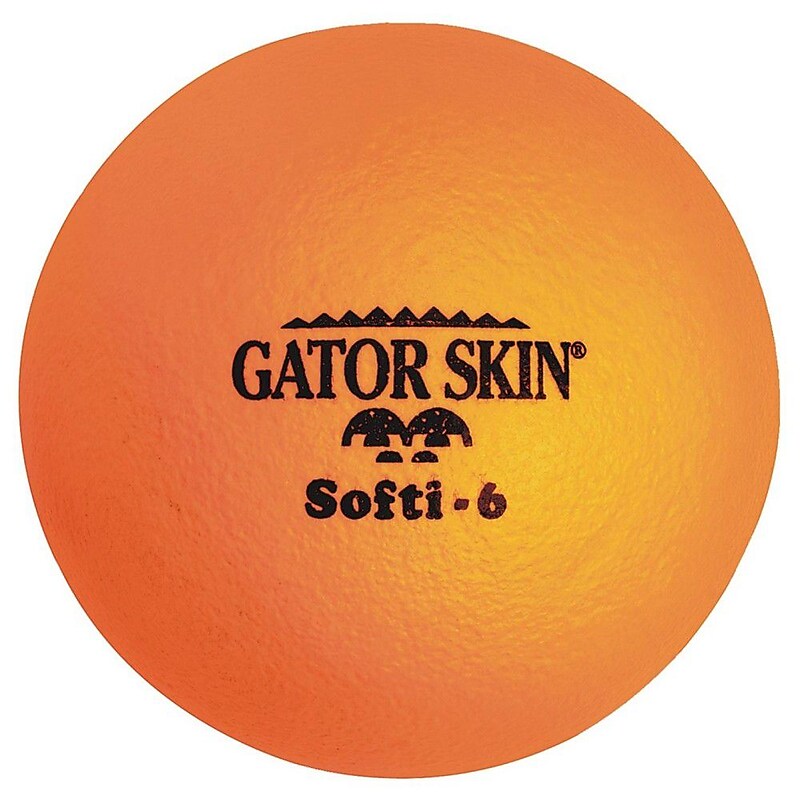 S&S Softi Gator Skin Ball, 6", Neon Orange (W9688) image 1