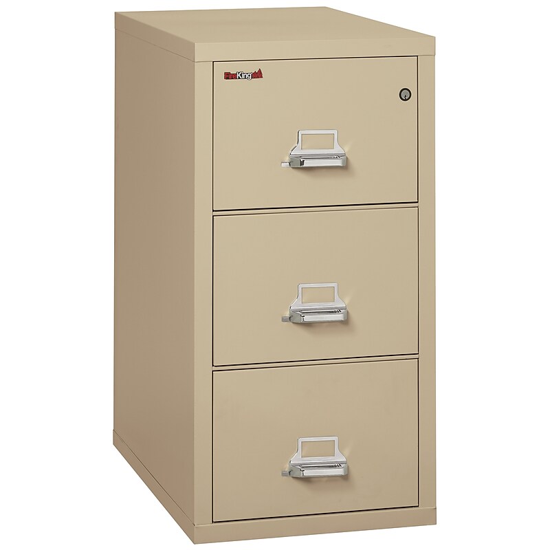 FireKing Vertical 3 Drawer Legal Fireproof File Cabinet - Parchment (3-3121-CPAI) image 1