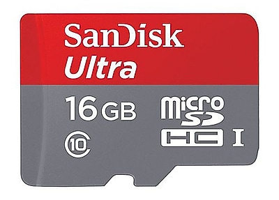 SanDisk Ultra 16GB SDHC Memory Card, Class 10, UHS-I (SDSQUNC-016G-AN6IA)