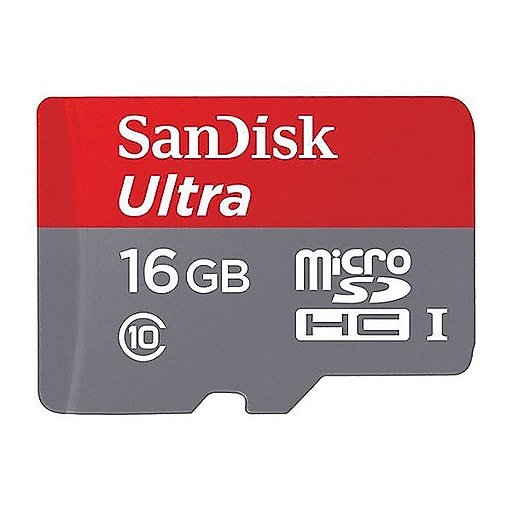 SanDisk Ultra 16GB SDHC Memory Card, Class 10, UHS-I (SDSQUNC-016G