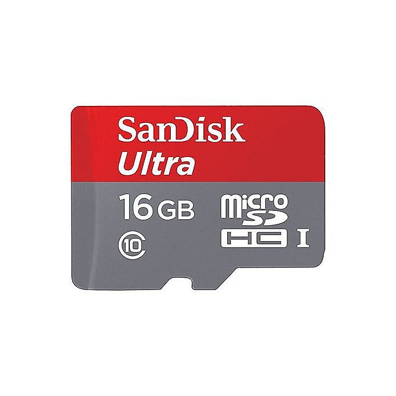 SanDisk Ultra 16GB SDHC Memory Card, Class 10, UHS-I (SDSQUNC-016G-AN6IA) image 1