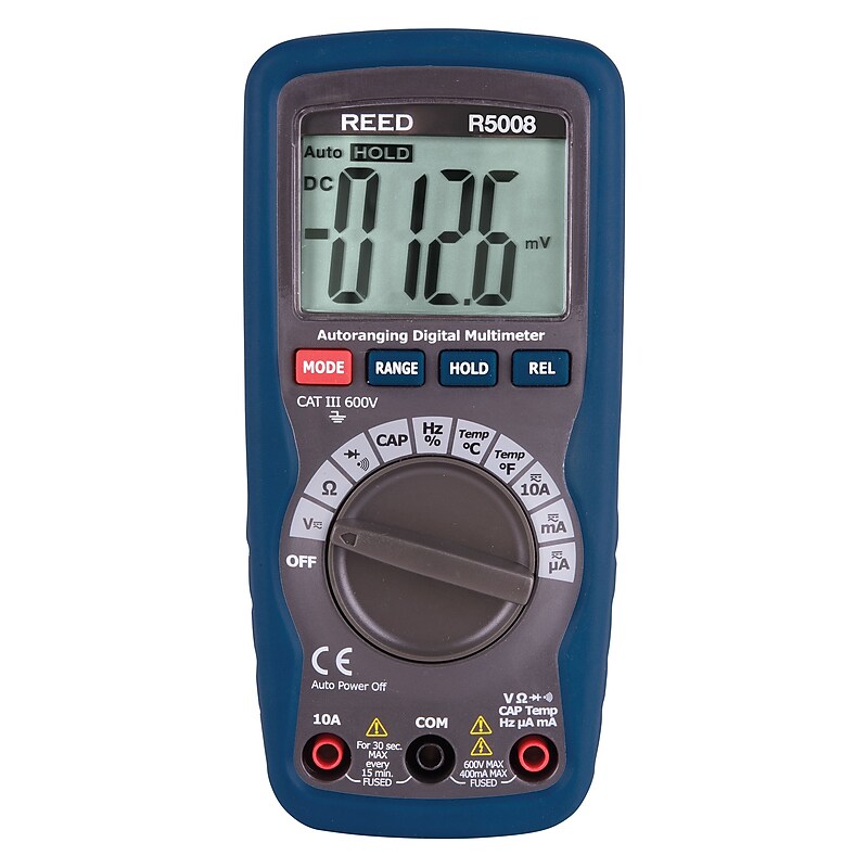 REED R5008 Compact Digital Multimeter with Temperature image 1