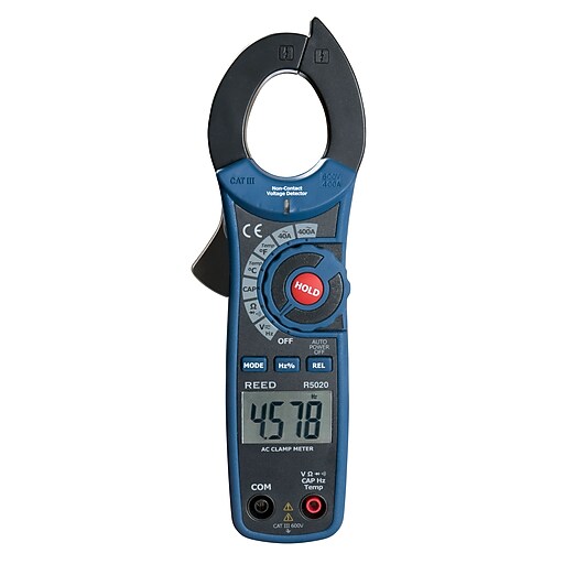 REED R5020 400A AC Clamp Meter with Temperature and NonContact Voltage Detector Staples