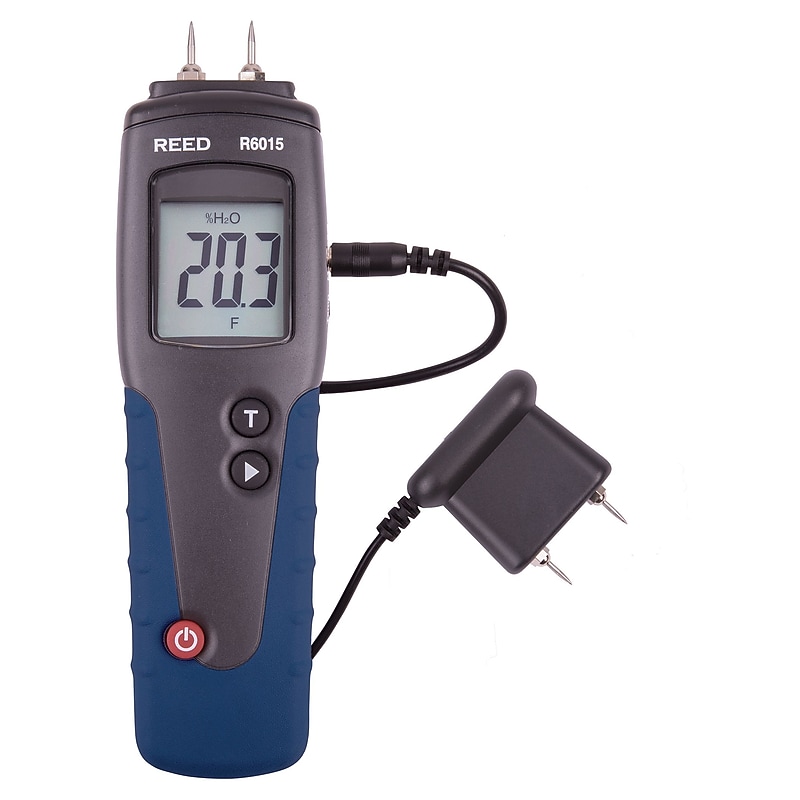 Reed Instruments R6015 Digital Wood Moisture Detector, Black/Blue image 1
