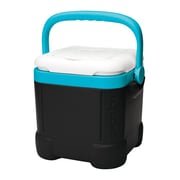 Igloo 12 Qt. Ice Cube Plastic Cooler; Black/White/Turquoise by